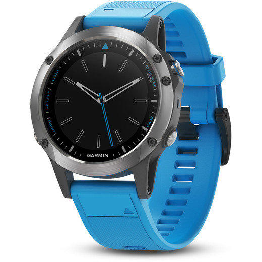 Ceas Garmin Quantix 5 Standard Titanium/Blue