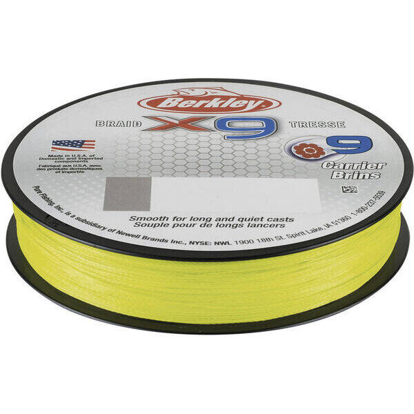 Fir Berkley Tresse X9 0.10mm 9.00Kg 150m LowVis Green