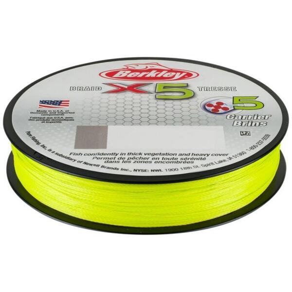 Fir Berkley X5 Fluo Verde 0.10mm 9.0Kg 150m