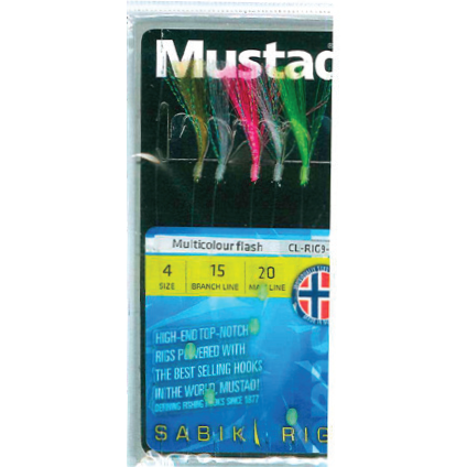 Taparina Mustad Multicolour Flash Nr.4 5buc