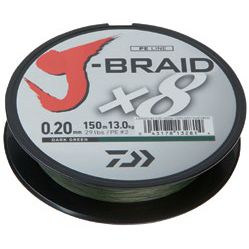 Fir Daiwa J-Braid X8 Verde 0.24mm 18Kg 300M