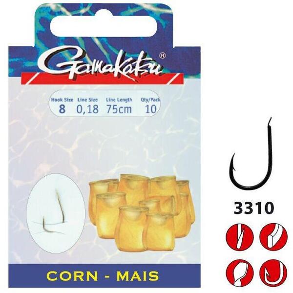 Carlig Gamakatsu Corn LS-3310 0.18mm Nr.10 10buc