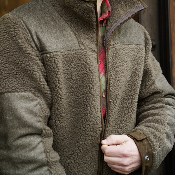 Jacheta Blaser Sherpa Fleece Dark Olive Marime 2XL