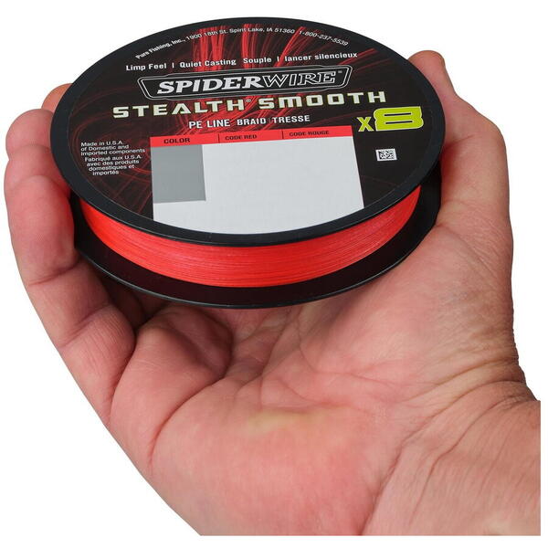 Fir Spiderwire Stealth Smooth X8 PE Braid Code Red 0.19mm 18.0kg 150m